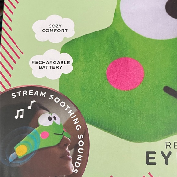 Keroppi Bluetooth Wireless Eye Mask - Cozy Plush with Built-in Speakers - Picture 8 of 9